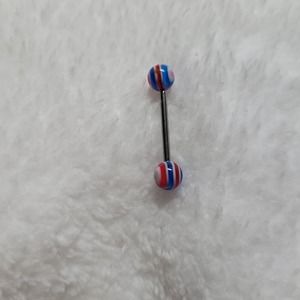 16 Gauge Surgical Steel Tongue Ring Barbell